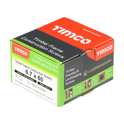 TIMCO Timber Screws Hex Flange Head Exterior Green - 6.7 x 60 - Image