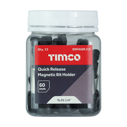 TIMCO Quick Release Magnetic Bit Holder - 1/4" x 60mm - Image