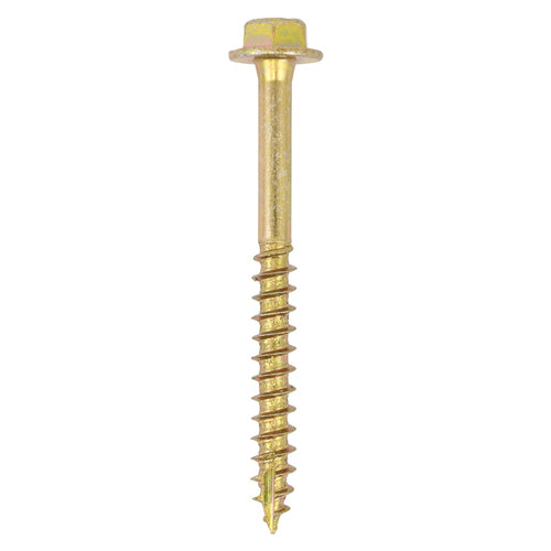TIMCO Solo Advanced Hex Head Gold Coach Woodscrews - 6.0 x 100 - Image