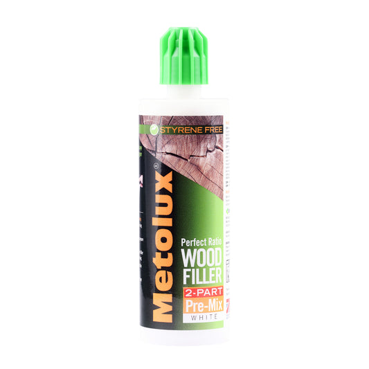 TIMCO Metolux 2 Part Pre-Mixed Wood Filler - White - 300g - Image