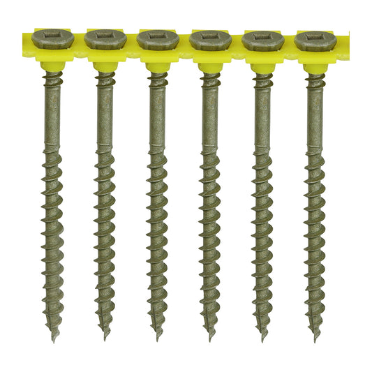 TIMCO Collated C2 Deck-Fix Premium Countersunk Green Decking Screws - 4.5 x 65 - Image