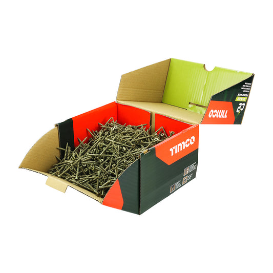 TIMCO C2 Deck-Fix Premium Countersunk Green Decking Screws - 4.5 x 65 - Image