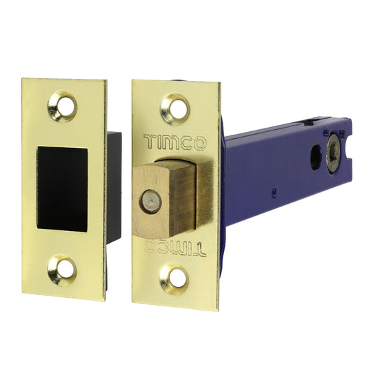 TIMCO Architectural Tubular Deadbolt - Electro Brass & Satin Nickel - 129mm - Image