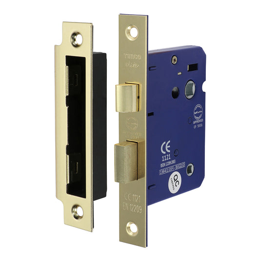 TIMCO Bathroom Lock Electro Brass - 78mm - Image