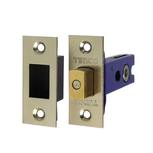 TIMCO Architectural Tubular Deadbolt - Electro Brass & Satin Nickel - 78mm - Image