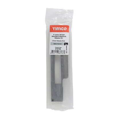 TIMCO 5 Lever Sash Rebate Kit Satin Nickel - 13mm - Image