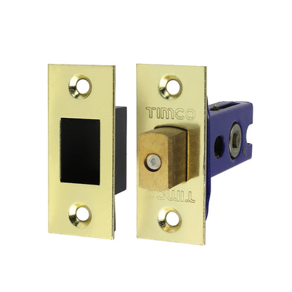 TIMCO Architectural Tubular Deadbolt Electro Brass & Satin Nickel - 65.5mm - Image