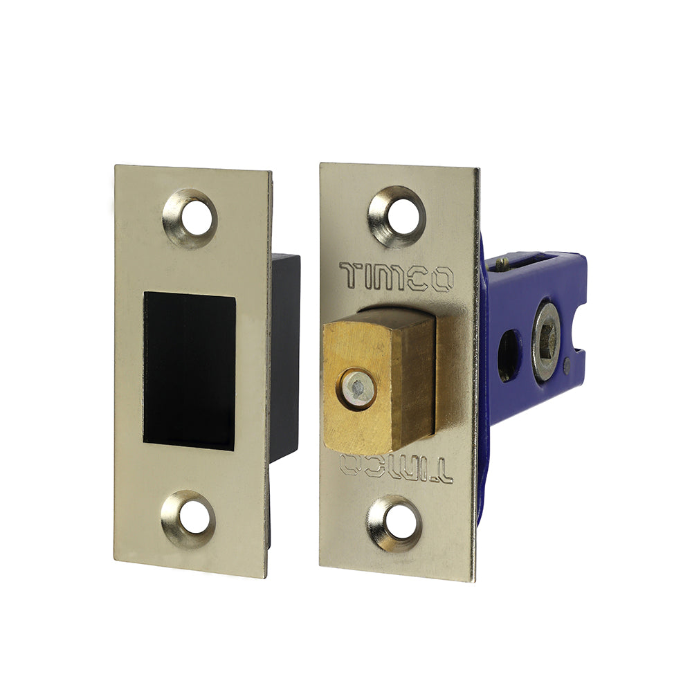 TIMCO Architectural Tubular Deadbolt Electro Brass & Satin Nickel - 65.5mm - Image