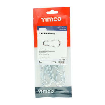TIMCO Carbine Hooks Silver - 6mm - Image