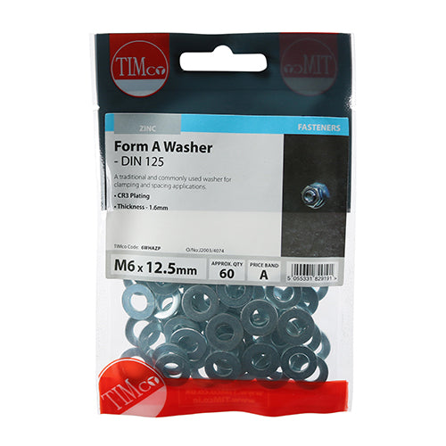 TIMCO Form A Washers DIN125-A Silver - M6 - Image