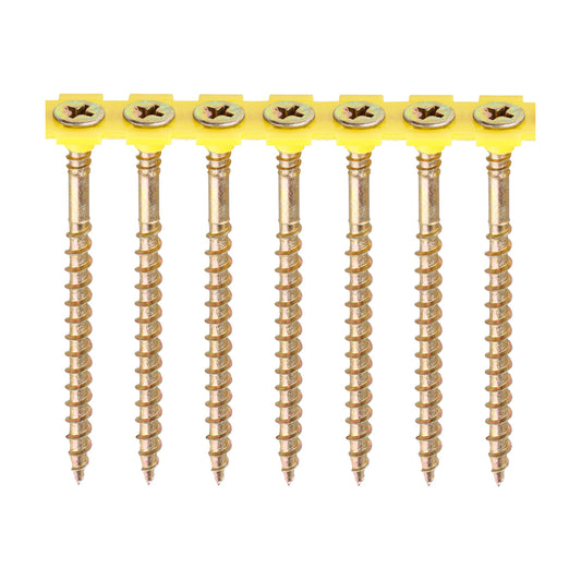 TIMCO Collated Solo Countersunk Gold Woodscrews - 4.5 x 70 - Image