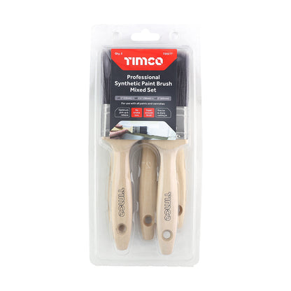 TIMCO Professional Synthetic Paint Brush Mixed Set - 5 Pieces - Image
