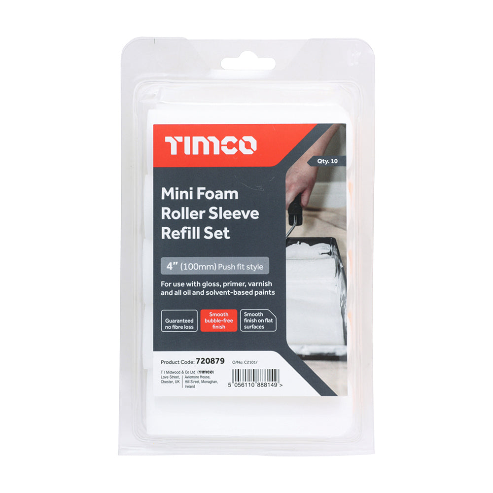 TIMCO Foam Mini Roller Sleeve Refills - 4" - Image