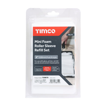 TIMCO Foam Mini Roller Sleeve Refills - 4" - Image