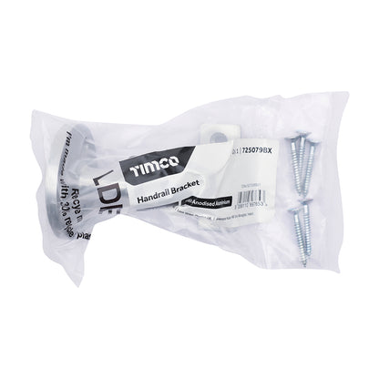 TIMCO Handrail Bracket - Satin Anodised Aluminium  - 64mm - Image