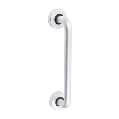 TIMCO D Shaped Pull Handle On Rose - Satin Anodised Aluminium - 229 x 19 - Image