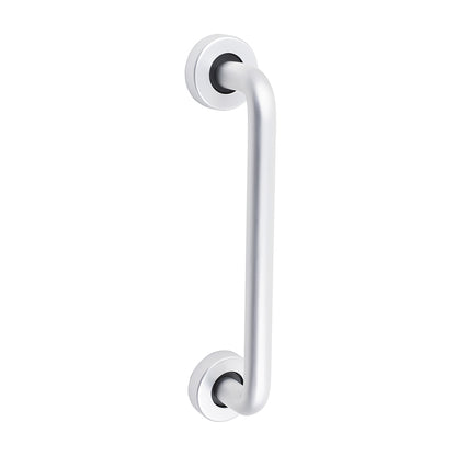TIMCO D Shaped Pull Handle On Rose - Satin Anodised Aluminium - 229 x 19 - Image