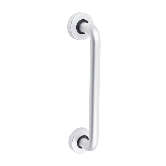 TIMCO D Shaped Pull Handle On Rose - Satin Anodised Aluminium - 229 x 19 - Image