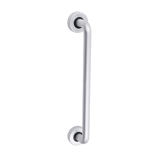 TIMCO D Shaped Pull Handle On Rose - Satin Anodised Aluminium - 305 x 19 - Image
