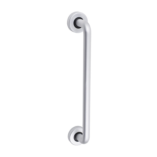 TIMCO D Shaped Pull Handle On Rose - Satin Anodised Aluminium - 305 x 19 - Image