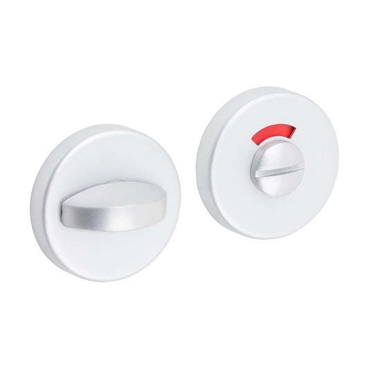 TIMCO Contractors Bathroom Thumb Turn & Release On Rose Set - Satin Anodised Aluminium - 54mm - Image