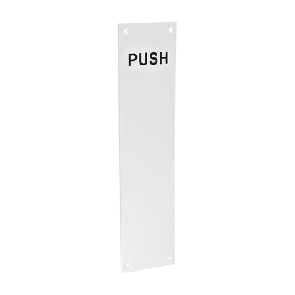 TIMCO Finger Plate PUSH - Satin Anodised Aluminium - 305 x 76 - Image