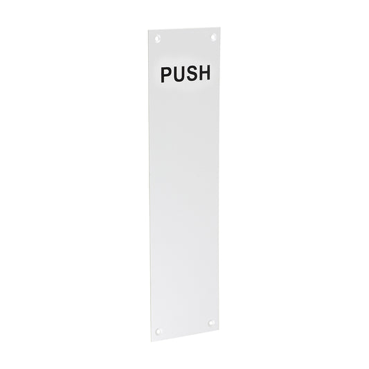 TIMCO Finger Plate PUSH - Satin Anodised Aluminium - 305 x 76 - Image
