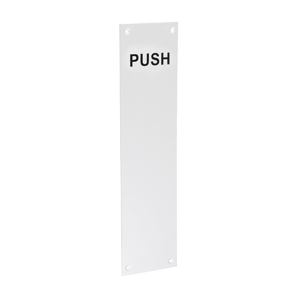 TIMCO Finger Plate PUSH - Satin Anodised Aluminium - 305 x 76 - Image