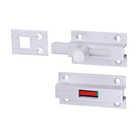 TIMCO Bathroom Indicator Bolt - Satin Anodised Aluminium - 66 x 32 - Image