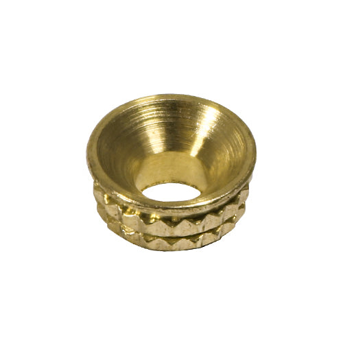 TIMCO Knurled Brass Inset Screw Cup - To fit 4.8, 5.0 Screw - Image