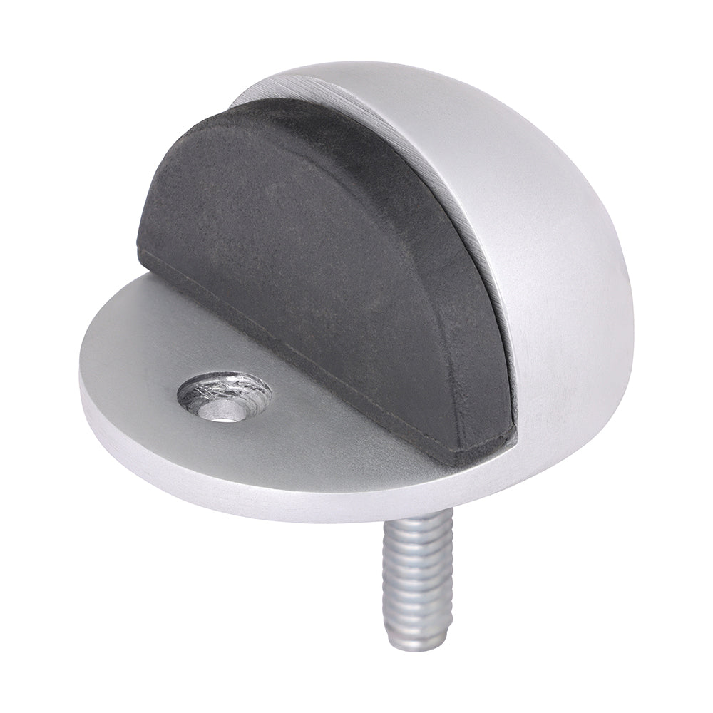 TIMCO Oval Door Stop - Satin Anodised Aluminium - 50mm - Image
