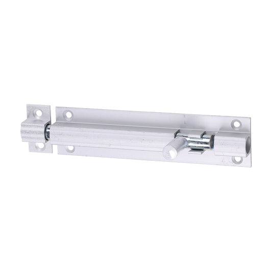 TIMCO Straight Barrel Bolt - Satin Aluminium - 100 x 25 - Image