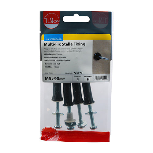 TIMCO Stella-Fix Universal Cavity & Wall Anchors - M5 x 90 - Image