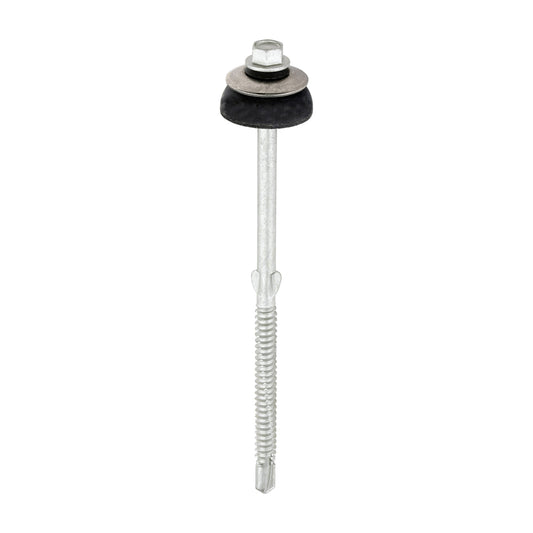 TIMCO Self-Drilling Fiber Cement Board Exterior Silver Screw with BAZ Washer - 6.3 x 130 - Image