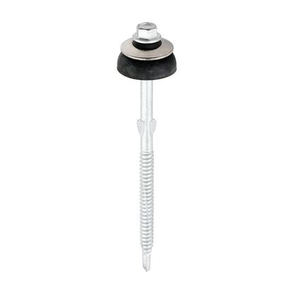 TIMCO Self-Drilling Fiber Cement Board Exterior Silver Screw with BAZ Washer - 6.3 x 110 - Image