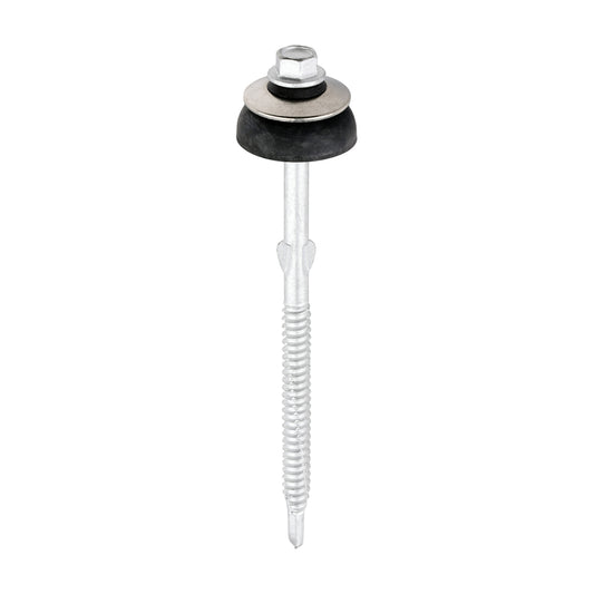 TIMCO Self-Drilling Fiber Cement Board Exterior Silver Screw with BAZ Washer - 6.3 x 110 - Image