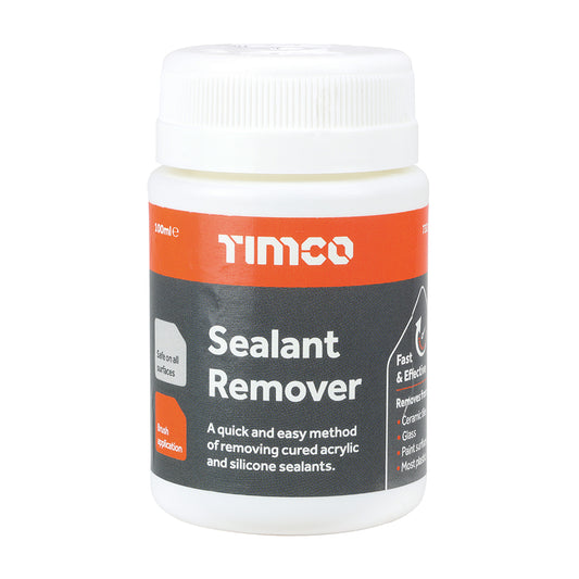 TIMCO Sealant Remover, Dissolves Silicone Sealant, Easy to use Brush Bottle - 100ml - Image