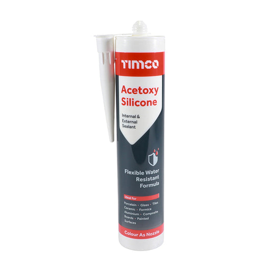 TIMCO Acetoxy Silicone Sealant White - 300ml - Image