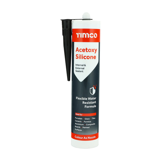 TIMCO Acetoxy Silicone Sealant Black - 300ml - Image