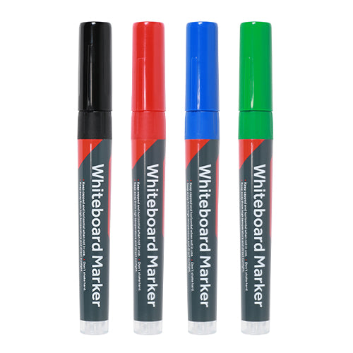 TIMCO Whiteboard Markers Fine Tip Mixed Colours - Fine Tip Four Pack - Image