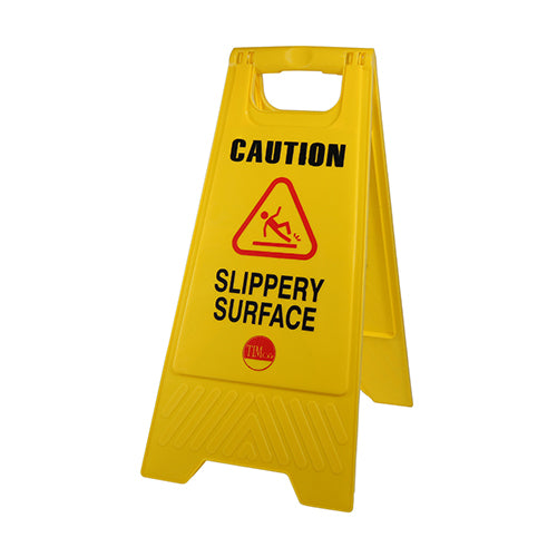 TIMCO Caution Slippery Surface A-Frame Safety Sign  - 610 x 300 x 30 - Image