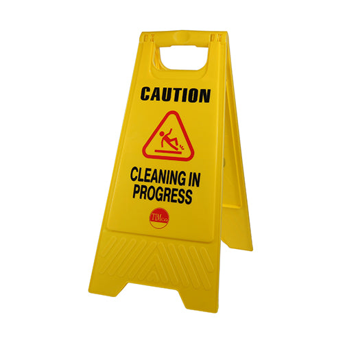TIMCO Caution Cleaning in Progress A-Frame Safety Sign  - 610 x 300 x 30 - Image