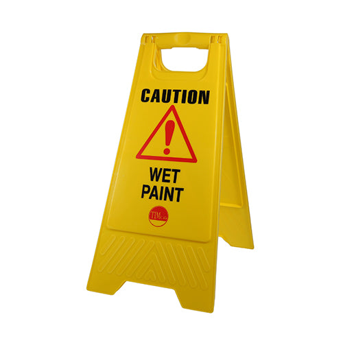 TIMCO Caution Wet Paint A-Frame Safety Sign  - 610 x 300 x 30 - Image