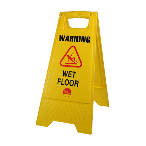 TIMCO Warning Wet Floor A-Frame Safety Sign  - 610 x 300 x 30 - Image