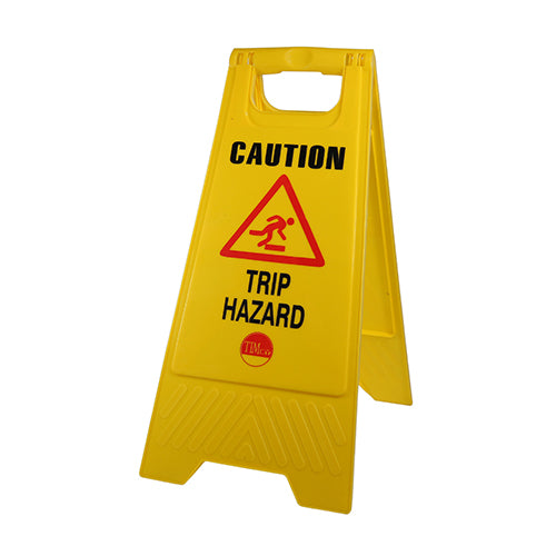 TIMCO Caution Trip Hazard A-Frame Safety Sign  - 610 x 300 x 30 - Image