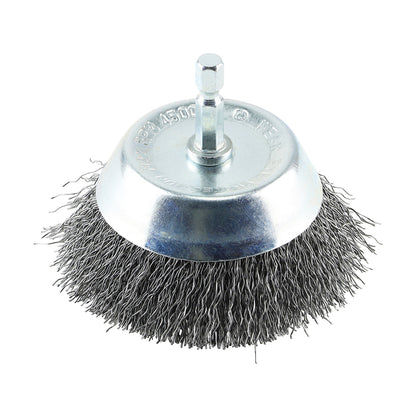 TIMCO Drill Cup Brush Crimped Steel Wire - 75mm - Image
