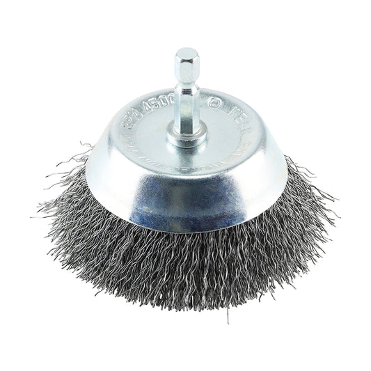 TIMCO Drill Cup Brush Crimped Steel Wire - 75mm - Image