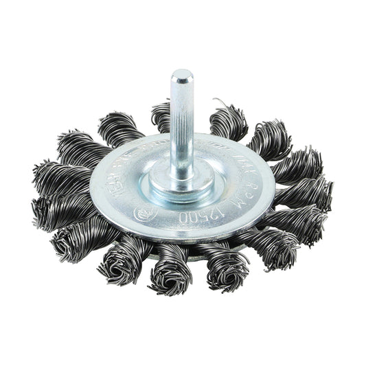 TIMCO Drill Wheel Brush Twisted Knot Steel Wire - 75mm - Image