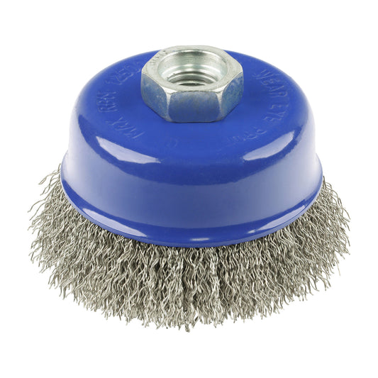 TIMCO Angle Grinder Cup Brush Crimped Stainless Steel - 75mm - Image