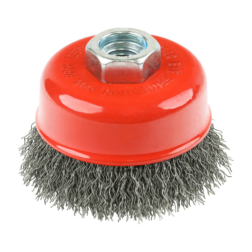 TIMCO Angle Grinder Cup Brush Crimped Steel Wire - 75mm - Image